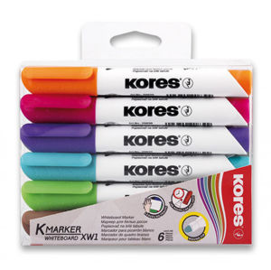 Popisovač Kores K-Marker Whiteboard - sada 6 barev