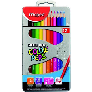 Pastelky Maped Color´Peps Metal Box - 12 barev