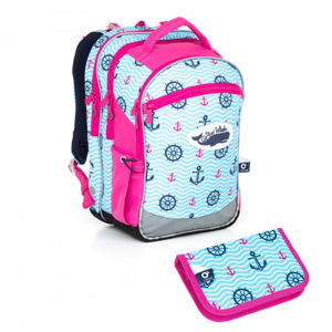 Školní batoh a penál Topgal  - CHI 802 H Pink + CHI 826 H