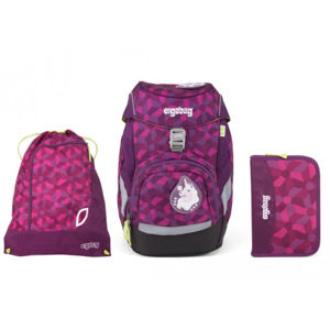 Školní set Ergobag prime fialový - batoh + penál + sportovní pytel