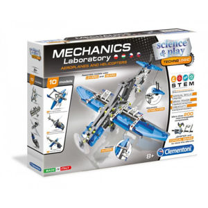 Mechanická laboratoř - Letadla a vrtulníky - 10 modelů - 200 dílků