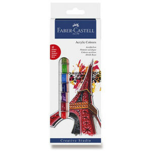 Akrylové barvy Faber-Castell - 12 barev