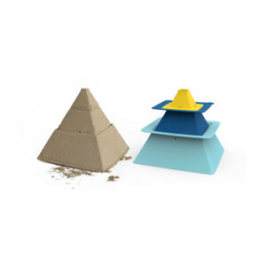 Pyramida - věž na písek Pira, světle modrá, tmavě modrá, žlutá